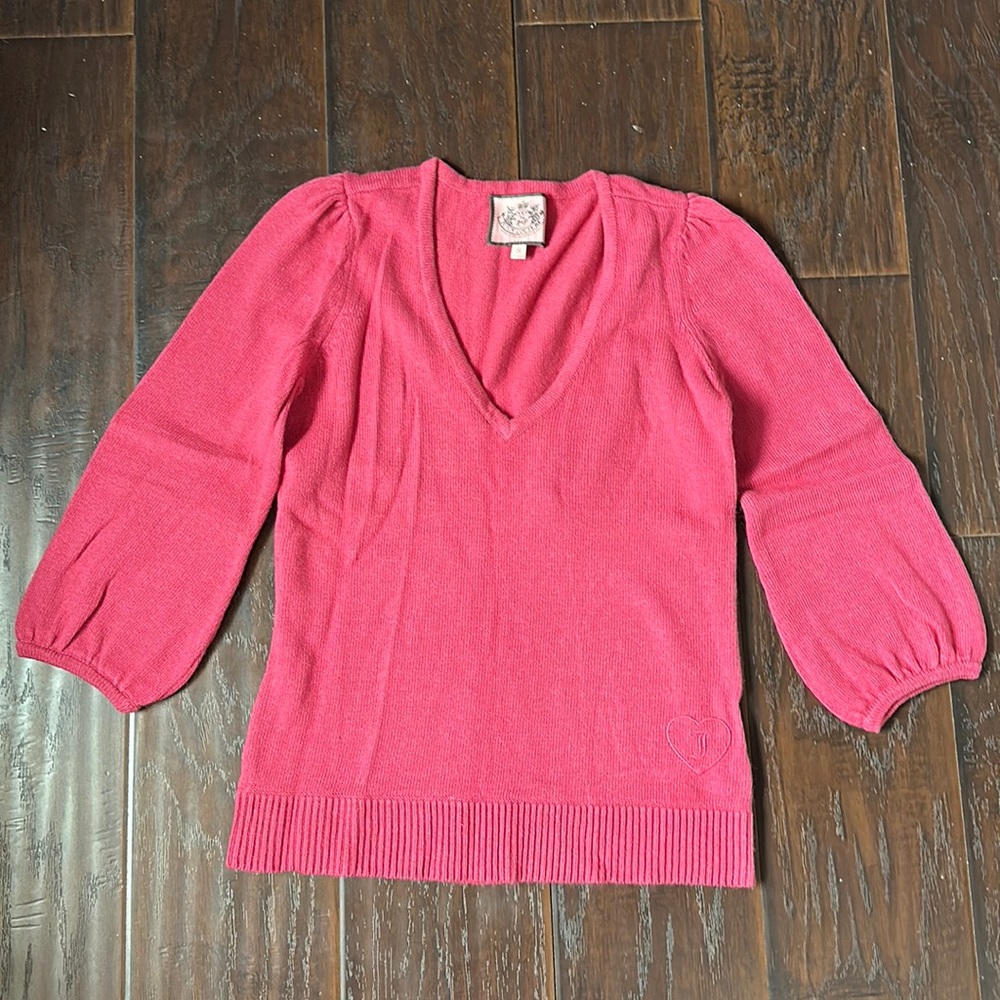 Juicy couture, pink wool sweater, size small